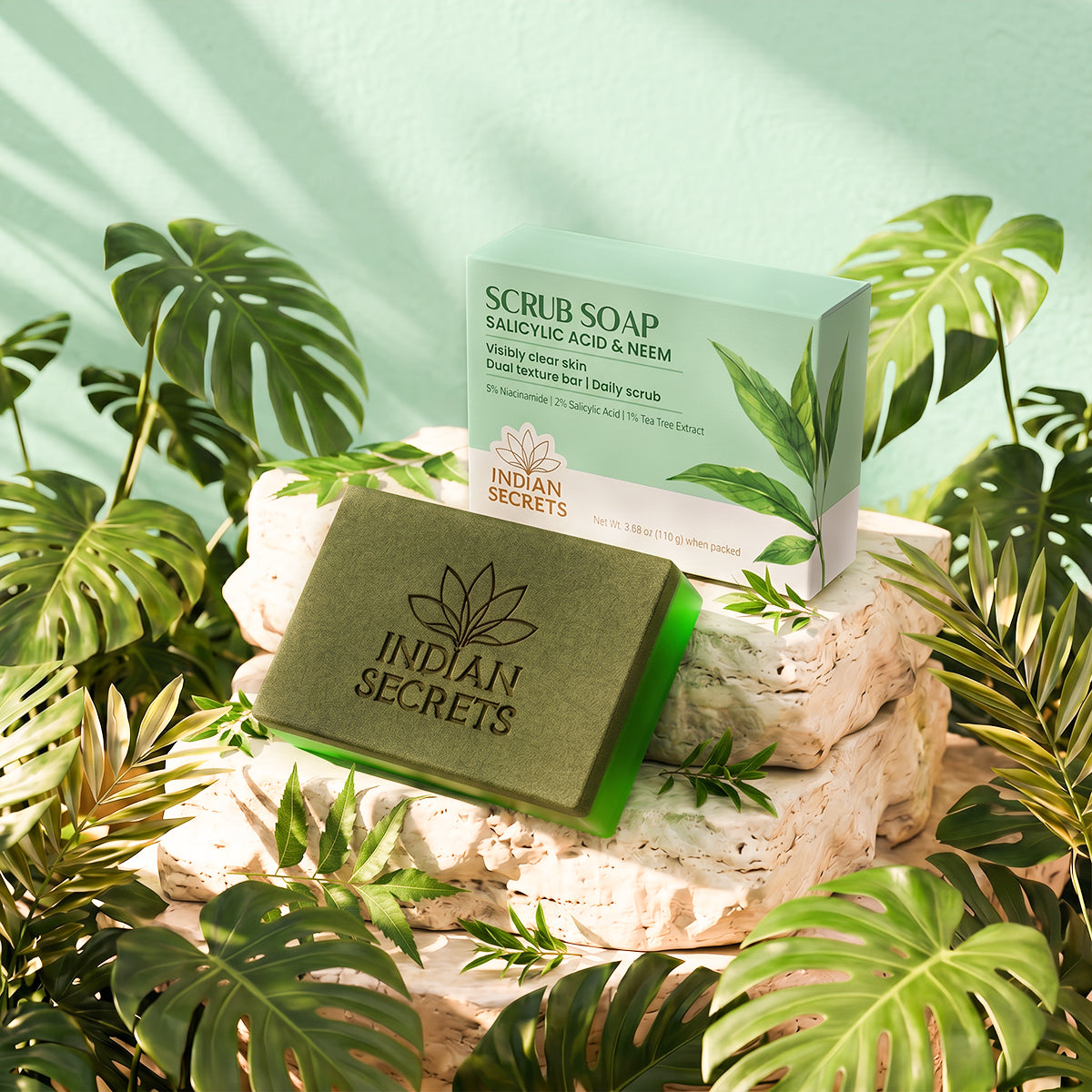 Indian Secrets Scrub Soap Salicylic Acid & Neem (Pack of 1)