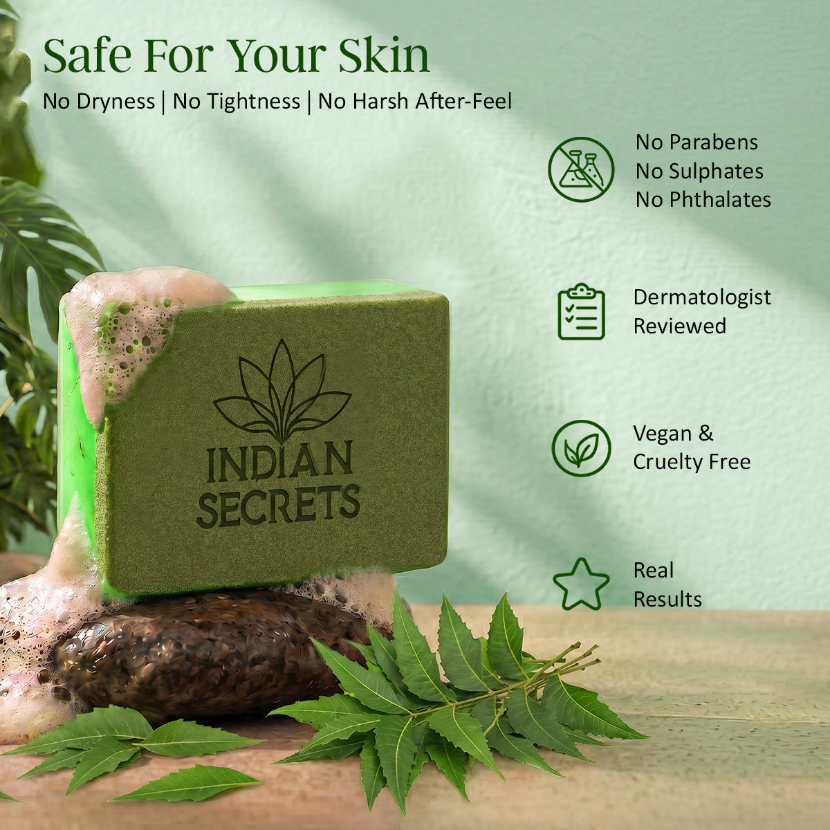 Indian Secrets Scrub Soap Salicylic Acid & Neem (Pack of 1)