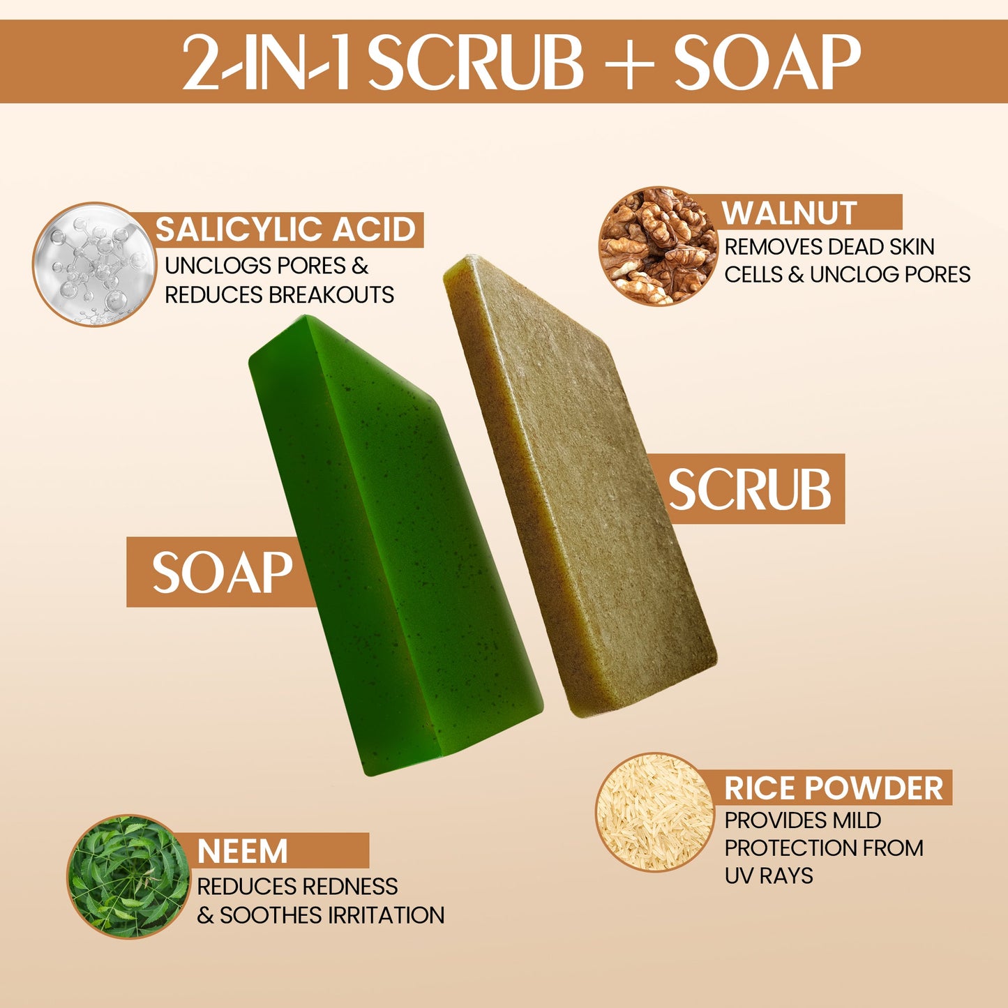 Indian Secrets Scrub Soap Salicylic Acid & Neem (Pack of 1)